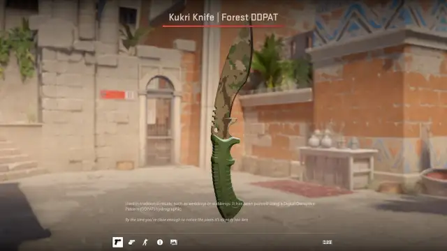 CS2 Kukri Knife Forest DDPAT skin preview