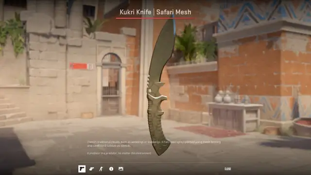 CS2 Kukri Knife Safari Mesh skin preview