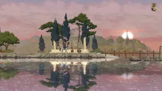 A destroyed portal area in Kingdom Two Crowns Call of Olympus DLC.