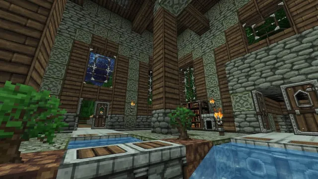 A room in the Dokucraft resource pack in Minecraft.