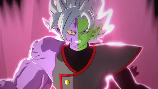 Dragon Ball Sparking Zero Goku Black branching paths: The Fused Zamasu form is deteriorating from its right side as his mortal side becomes corrupted.