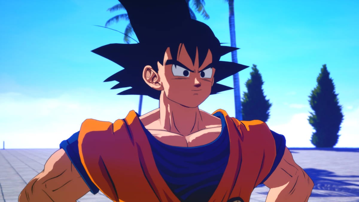 Dragon Ball Sparking Zero Goku branching paths: Goku is standing in his orange Gi with a confident expression.