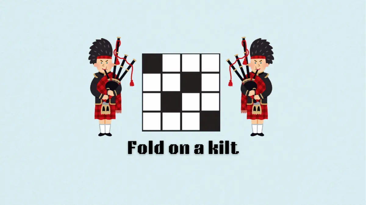 ‘Fold on a kilt’ NYT Mini Crossword clue answer and hints