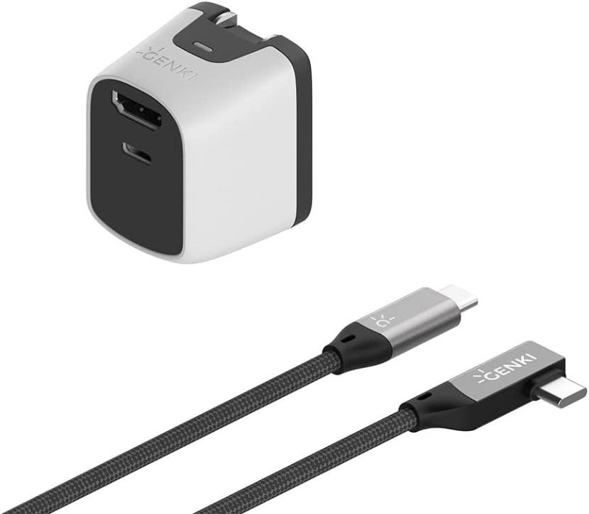 Shots of the Genki Covert Mini and its included right-angle USB-C cable. More details below.