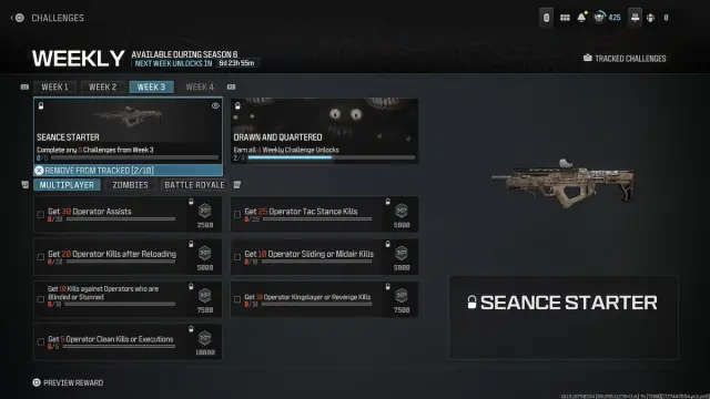 Seance Starter Challenges in MW3 and Warzone