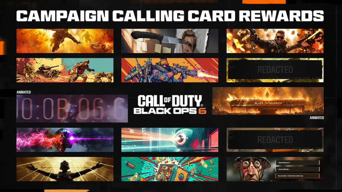 Black Ops 6 campaign calling card rewards