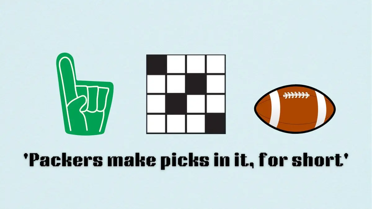 ‘Packers make picks in it, for short’ NYT Mini Crossword puzzle clues, answer, and hints