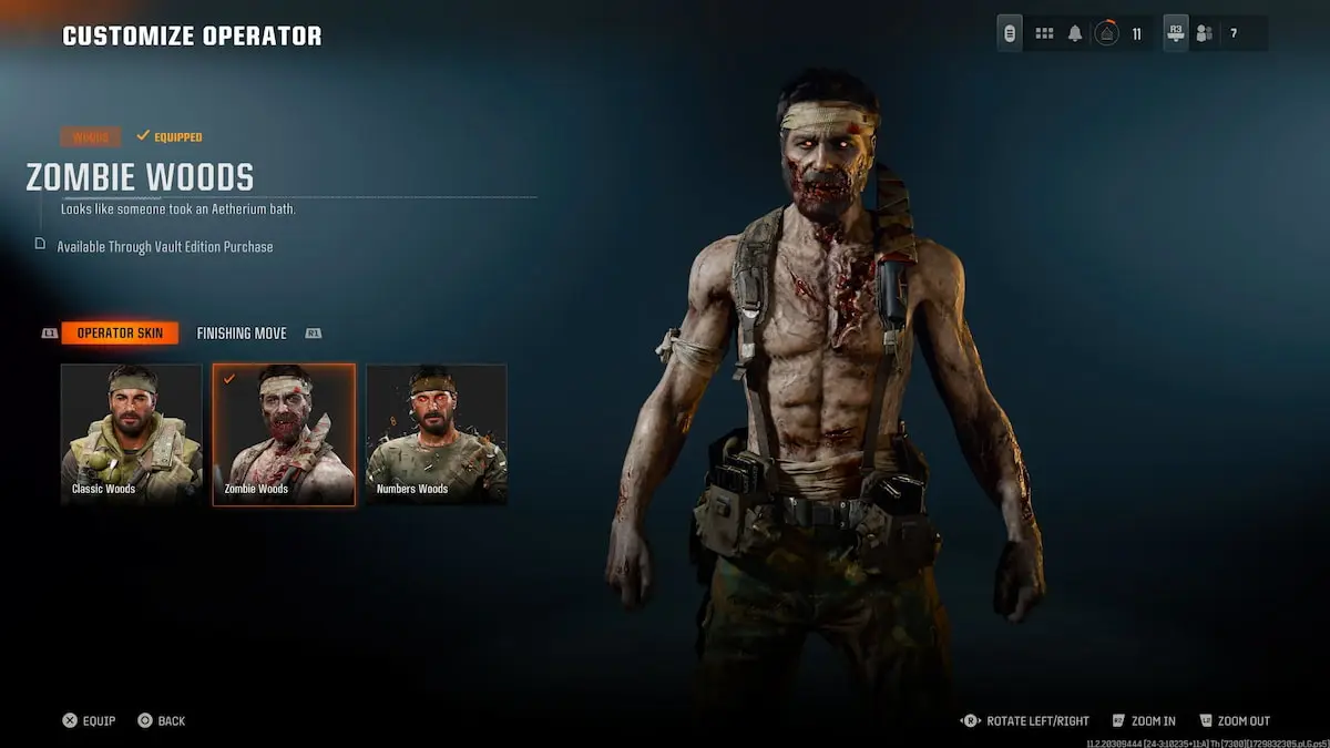 Woods BO6 operator skins exclusive to Vault Edition