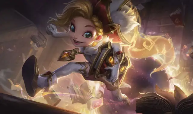 zoe holding a book and jumping out of her portal