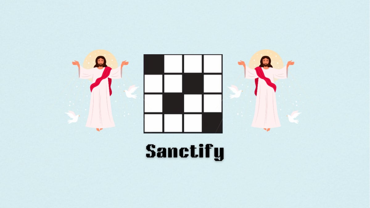 The Sanctify clue for the NYT Mini Crossword.