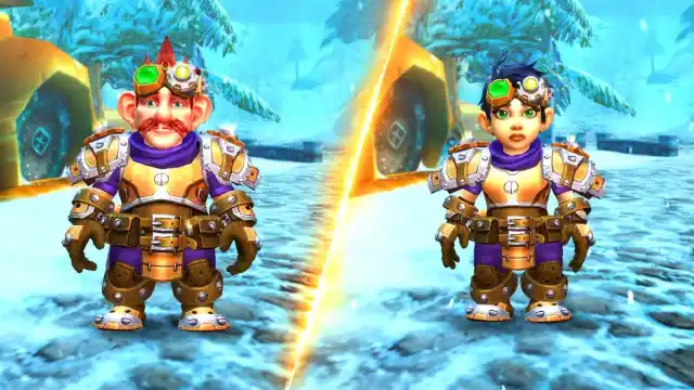 male and female gnomes in heritage armor