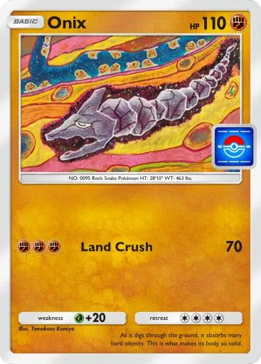 A stamped Onix Promo card in Pokemon TCG Pocket