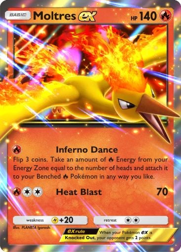 Moltres ex Pokémon TCG Pocket card.