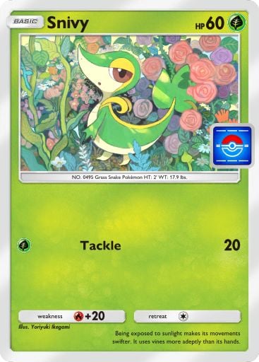 Snivy Pokémon TCG Pocket card.