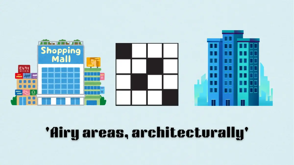 ‘Airy areas, architecturally’ NYT Mini Crossword puzzle clues answer and hints