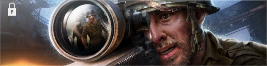 A soldier looking through a scope at a Zombie in a Black Ops 6 Calling Card