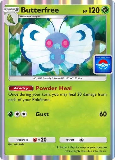 A Butterfree promo card in Pokemon TCG Pocket.