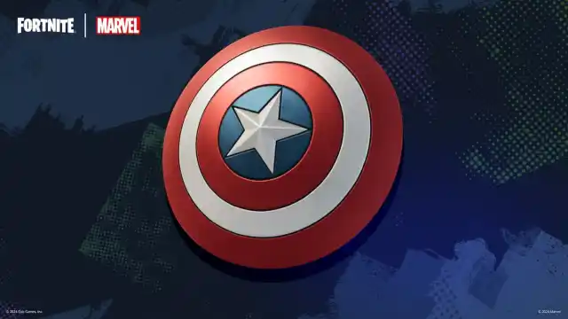 Cap's Shield portrayed in Fortnite's promo image.