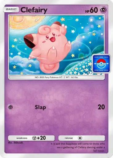 A Clefairy Promo Card in Pokemon TCG pocket.