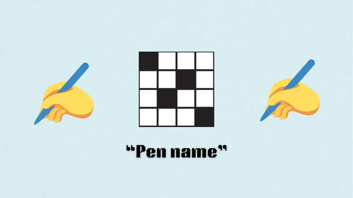 ‘Pen name’ NYT Mini Crossword puzzle clue answer and hints