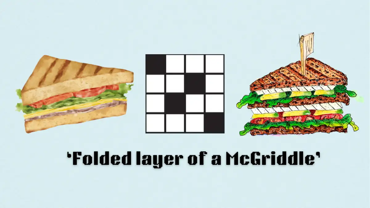 ‘Folded layer of a McGriddle’ NYT Mini Crossword puzzle clues answer and hints