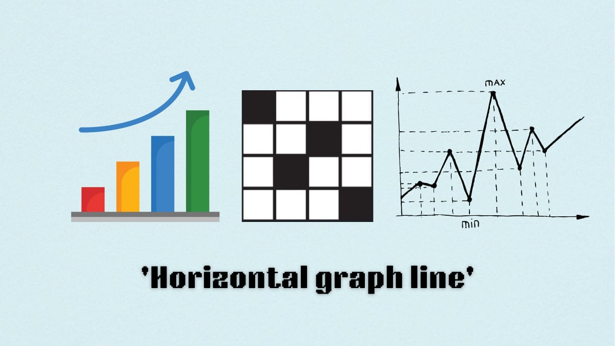 Picture showing the Horizontal graph line clue cover in NYT Mini Crossword.