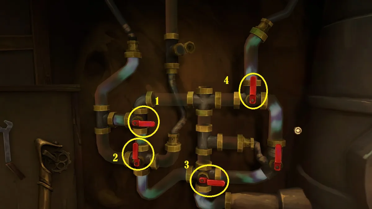 Picture showing the solution to solve the act three hot air puzzle in Jinx Fixes Everything mini-game in League of Legends.