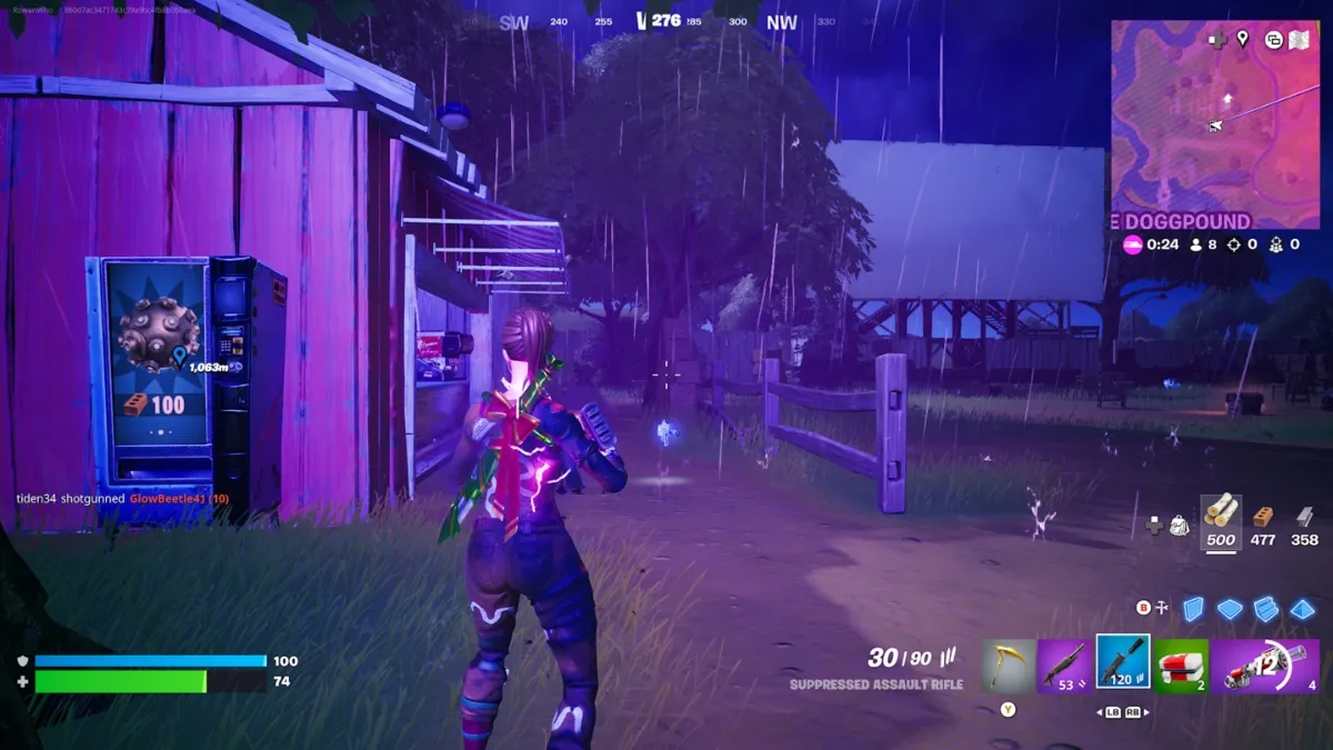 a vending machine at the drive in formally known as risky reels