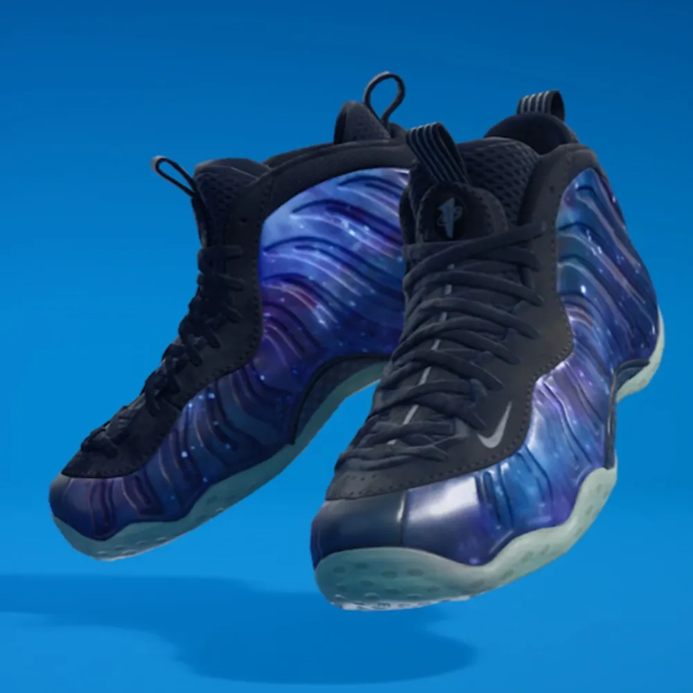 nike air foamposite galaxy kicks fortnite