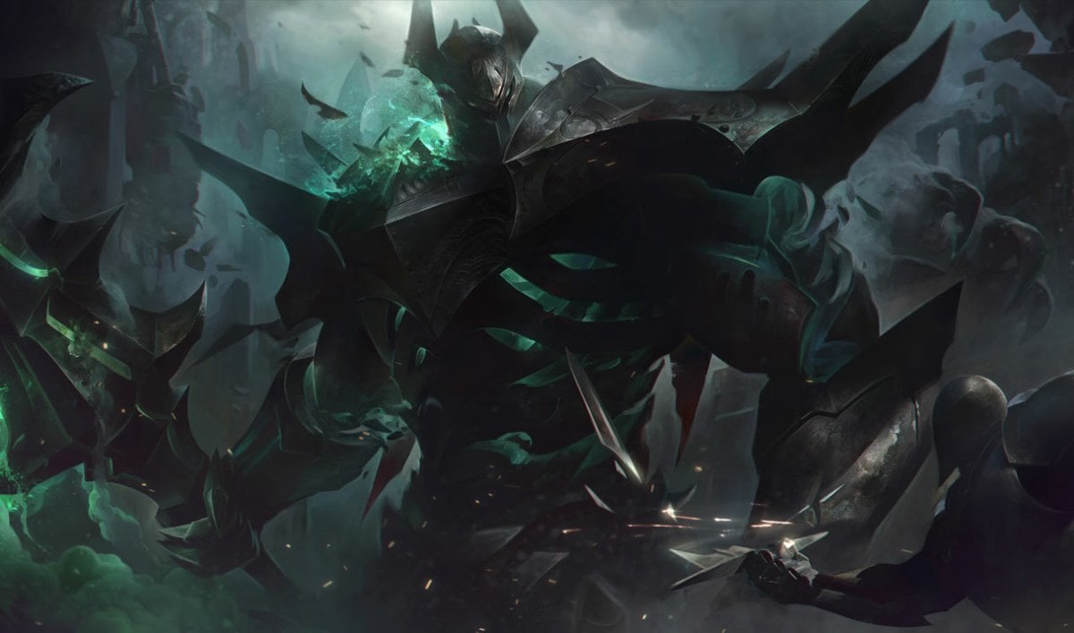 mordekaiser splash art in league of legends