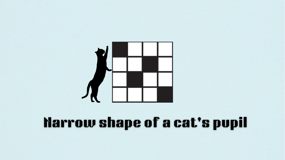 ‘Narrow shape of a cat’s pupil’ NYT Mini Crossword puzzle clue answer and hints