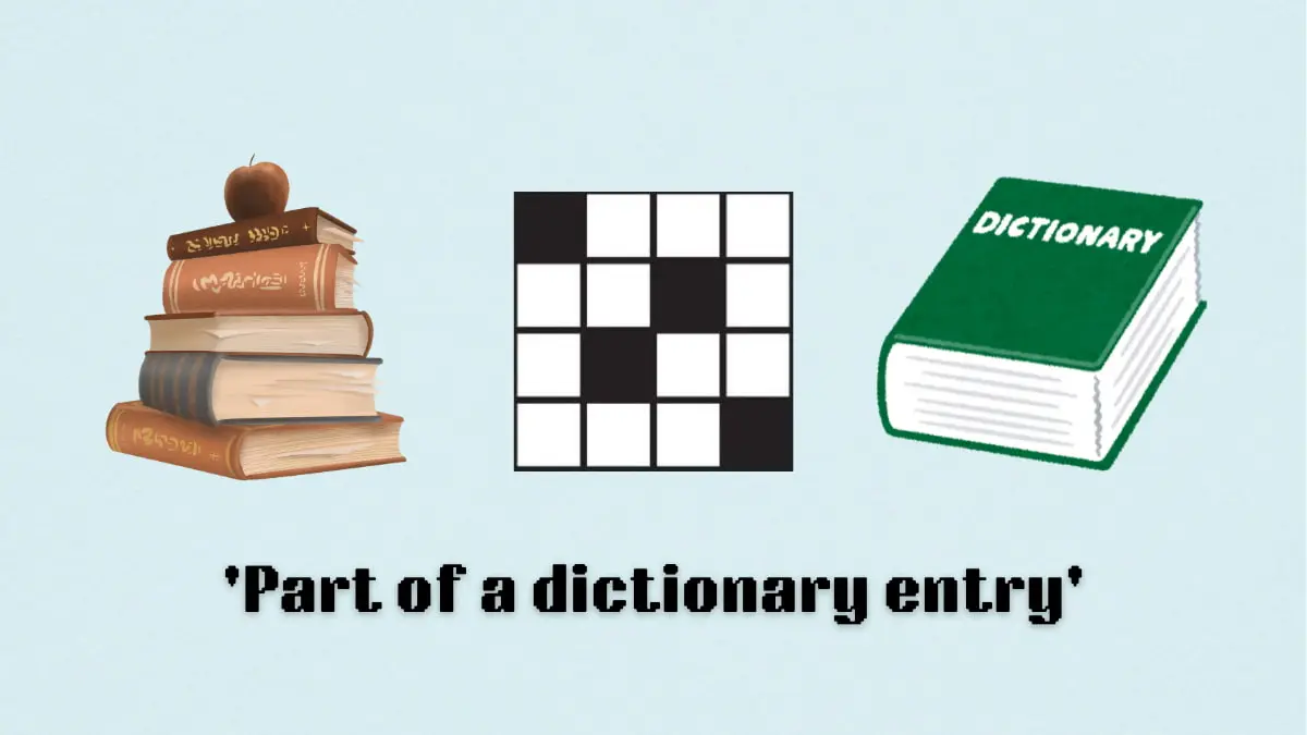 ‘Part of a dictionary entry’ NYT Mini Crossword puzzle clues answer and hints