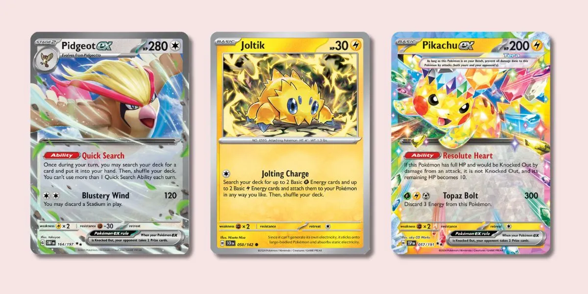 Las mejores construcciones de mazos de Surging Sparks Pikachu ex Pokémon Trading Card Game