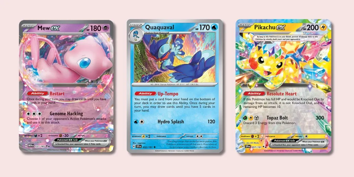 Las mejores construcciones de mazos de Surging Sparks Pikachu ex Pokémon Trading Card Game