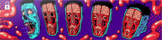 Zombie faces split in half on a Black Ops 6 Calling Card