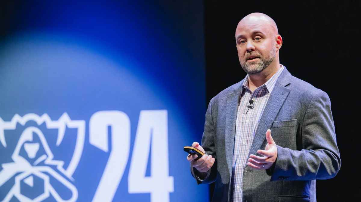 Head of League of Legends Esports Chris Greeley at the League of Legends World Championship 2024 Media Day.