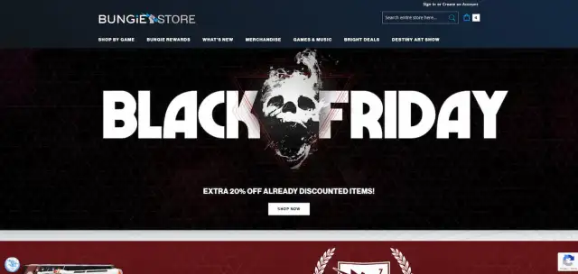 Black Friday sale on Bungie Store