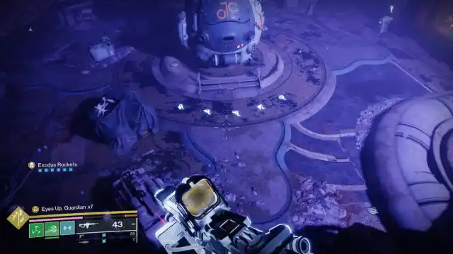 Fallen symbols on the floor of the Prison of Elders in Destiny 2