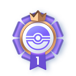 A purple ribbon with a bronze crown and outline in Pokemon TCG Pocket.