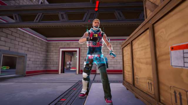 The Eminem boss standing in Mom's Spaghetti in Fortnite Remix.