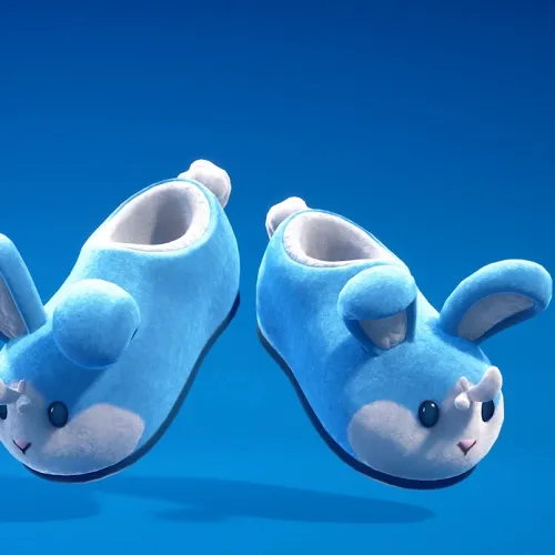 blue bunny slippers kicks