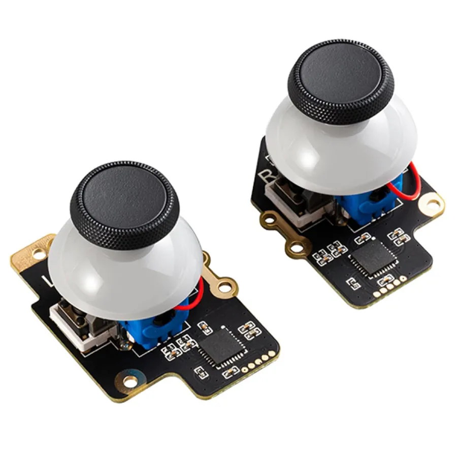 Two Gulikit Hall Effect Sensor thumbsticks with their circuitry. More details below.