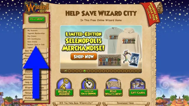 How to redeem Wizard101 codes step 1