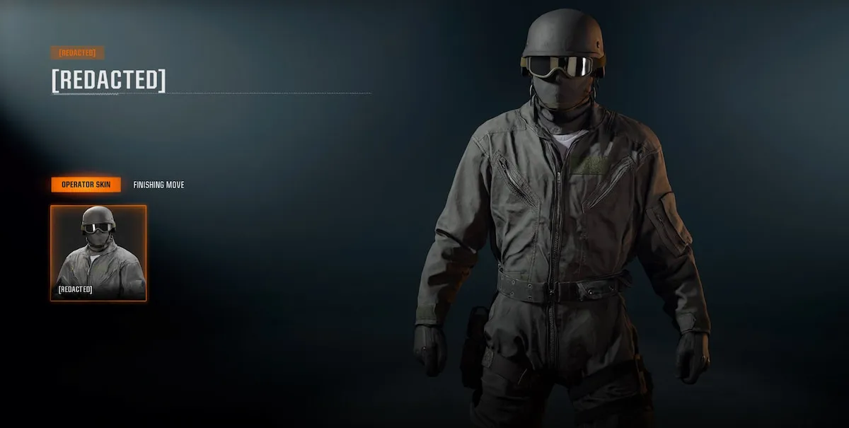 The Redacted operator skin as it appears in BO6