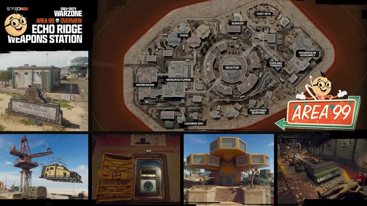 Area 99 overhead map in Warzone