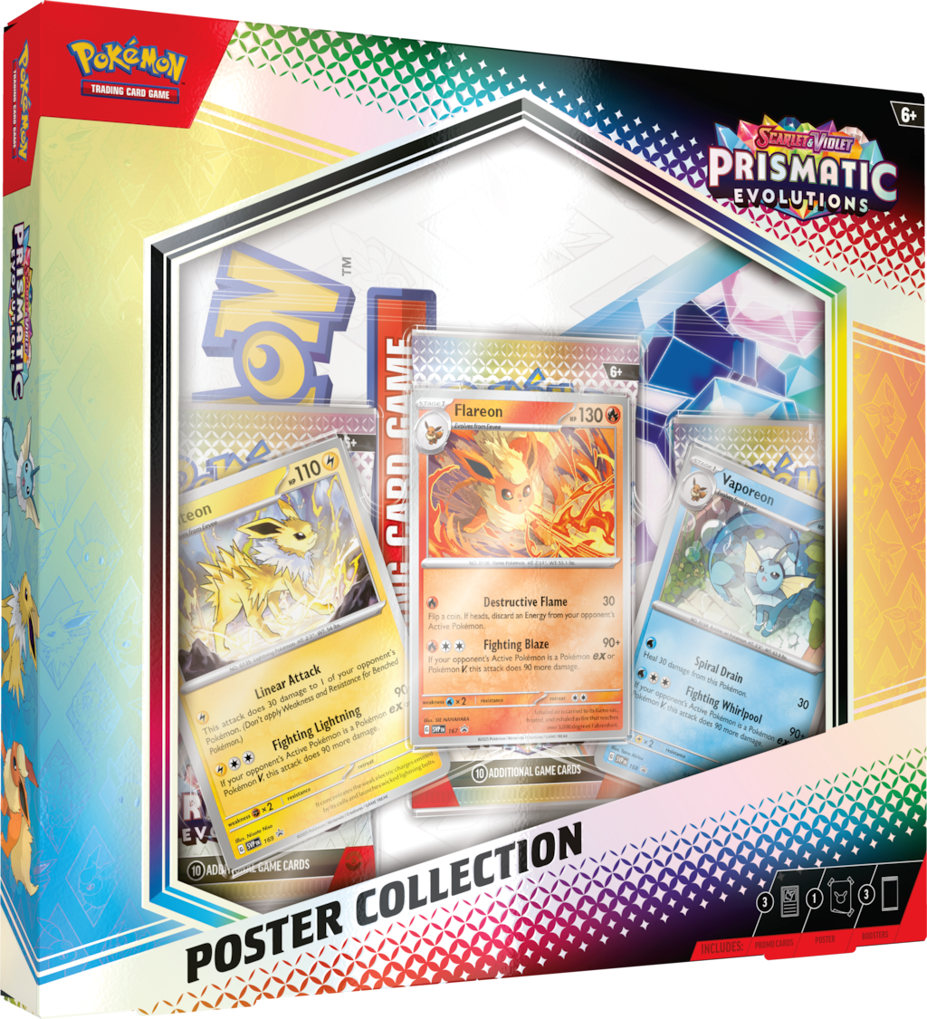 Все продукты Prismatic Evolution и дата выпуска Pokémon TCG