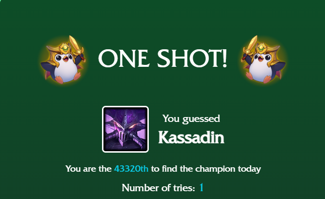 one shot kassadin green image loldle