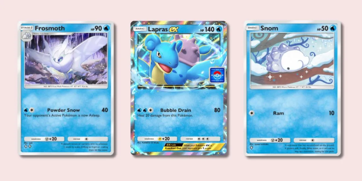 Lista de construcción de mazos de agua de bolsillo de JCC Pokémon de Lapras ex