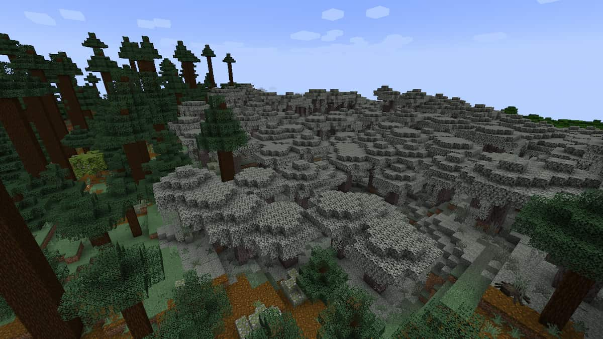 The Pale Garden Biome in Minecraft.