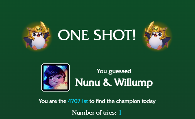 nunu and willlump one shot loldle